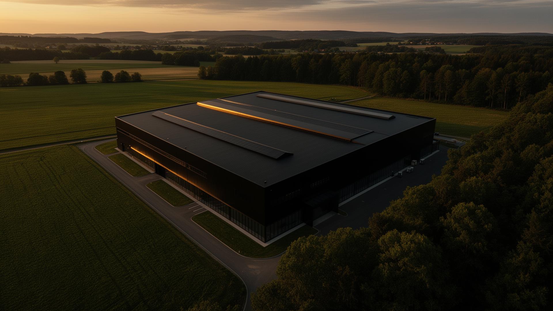 Modernes Rechenzentrum in ländlicher Umgebung
